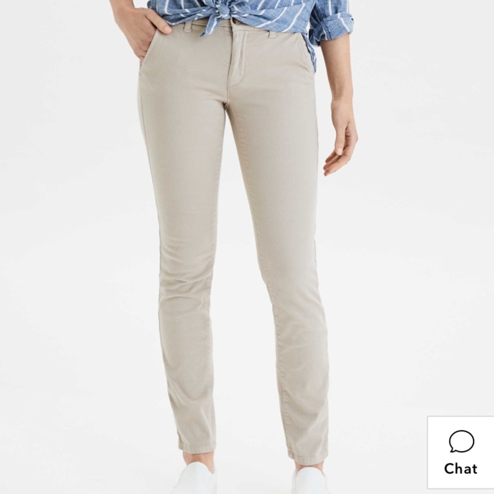 3/$25AE rose pink Skinny jeans women’s 4 regular